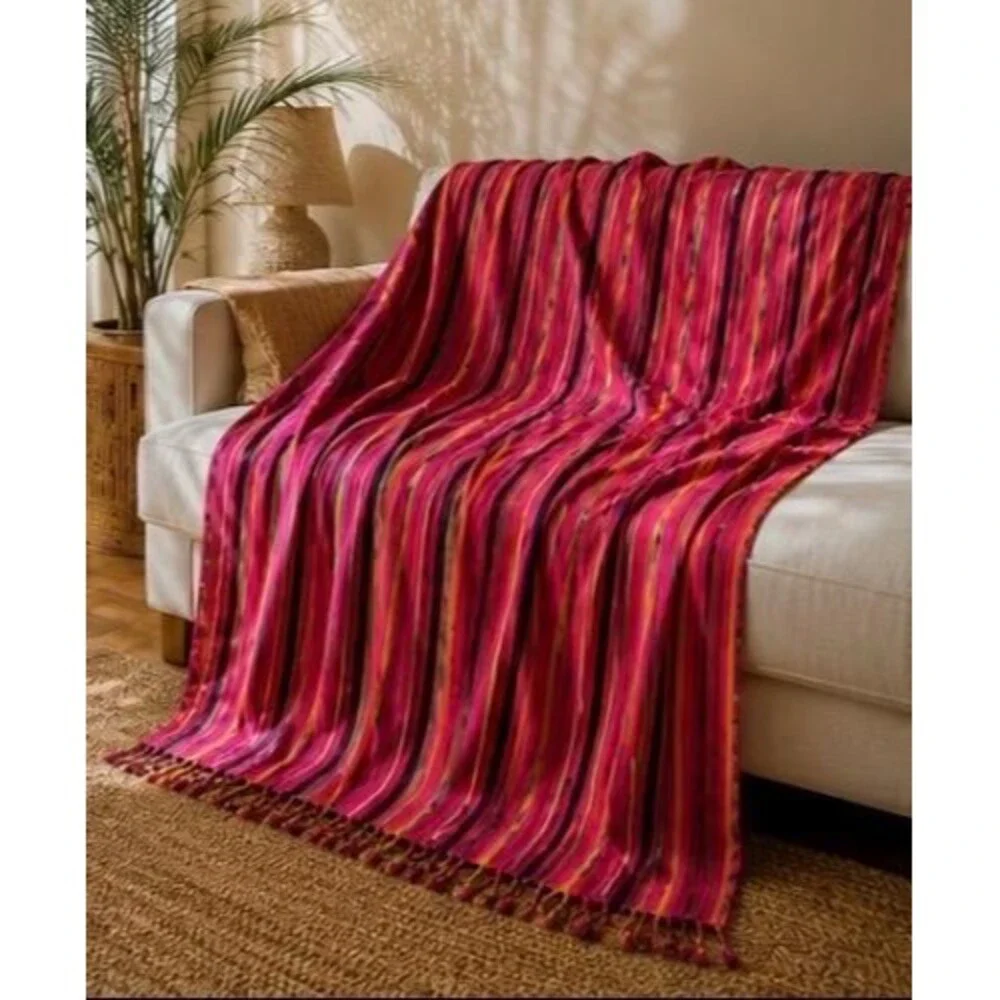 African Kikoy Beach Wrap | Multicolor Cotton Sarong, Boho Cover-Up, Travel Shawl